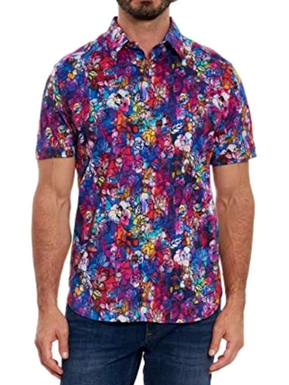 Robert Graham Valerio Floral Skull Classic Fit Shirt Men's Size Medium NWOT!
